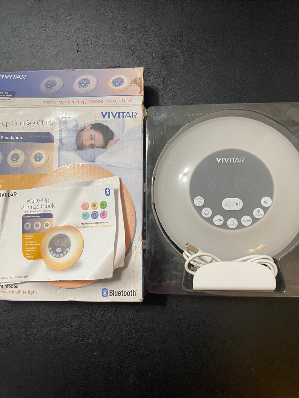 Vivitar Bedtime Sundown/Sunrise Clock NWT